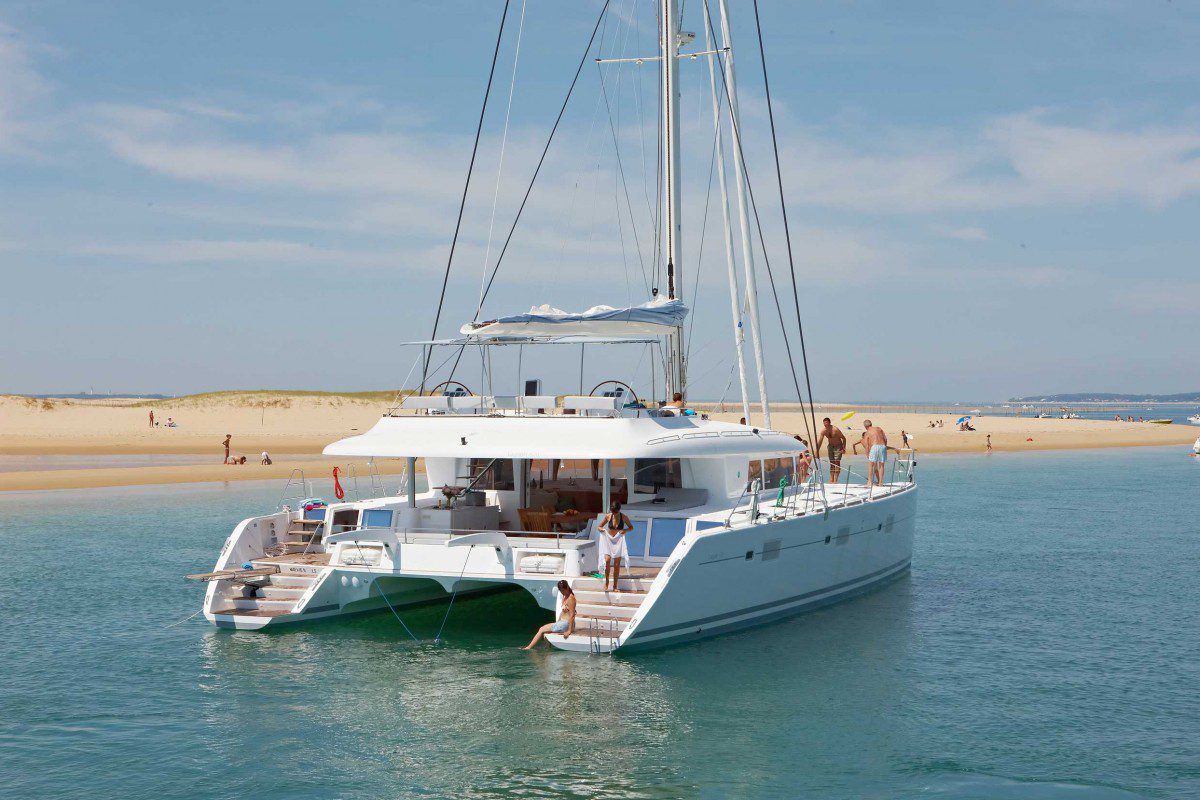 Lagoon 620 at anchor