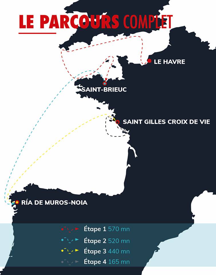 La Solitaire URGO Le Figaro map