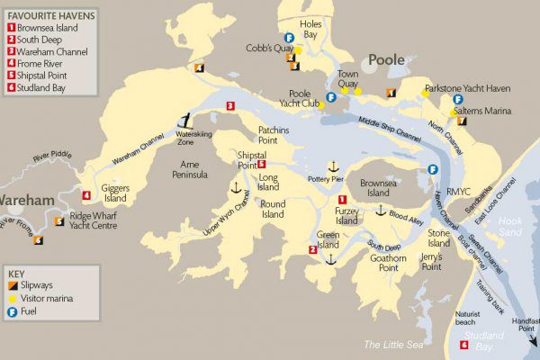poole harbour map