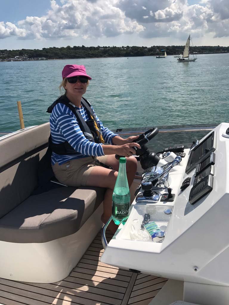 Emma at the helm