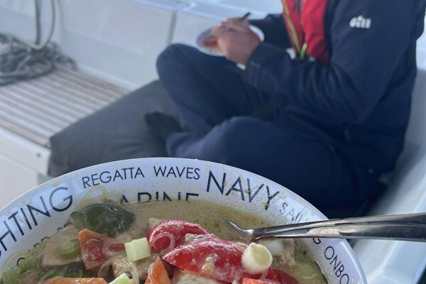 Vegetable soup on Ancasta Yacht Club Rally to Cherbourg 2023