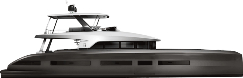 Lagoon  Power Catamarans Seventy 8 Side Profile