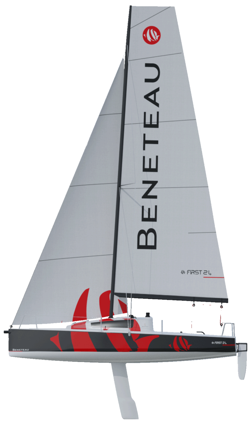 Beneteau Sail  First 24 Side Profile