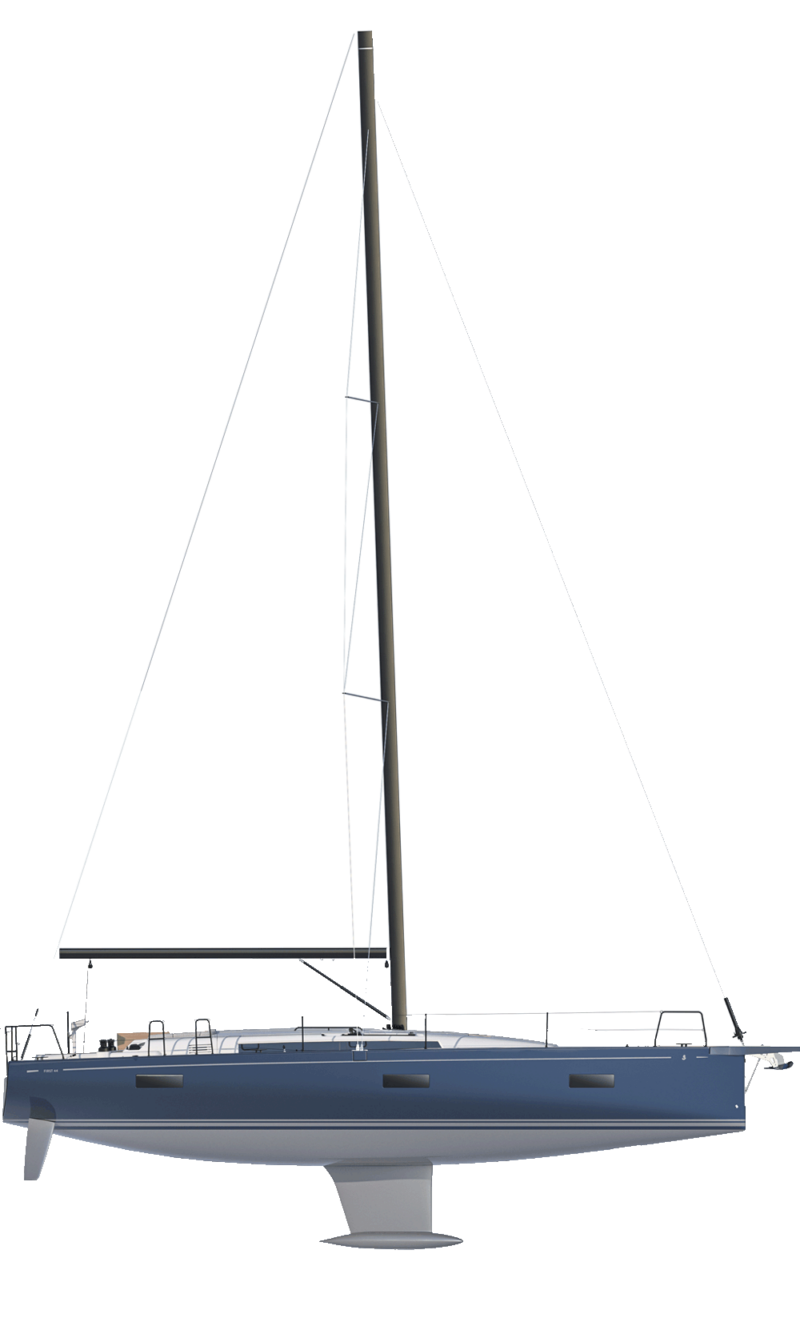Beneteau Sail  First 44 Side Profile