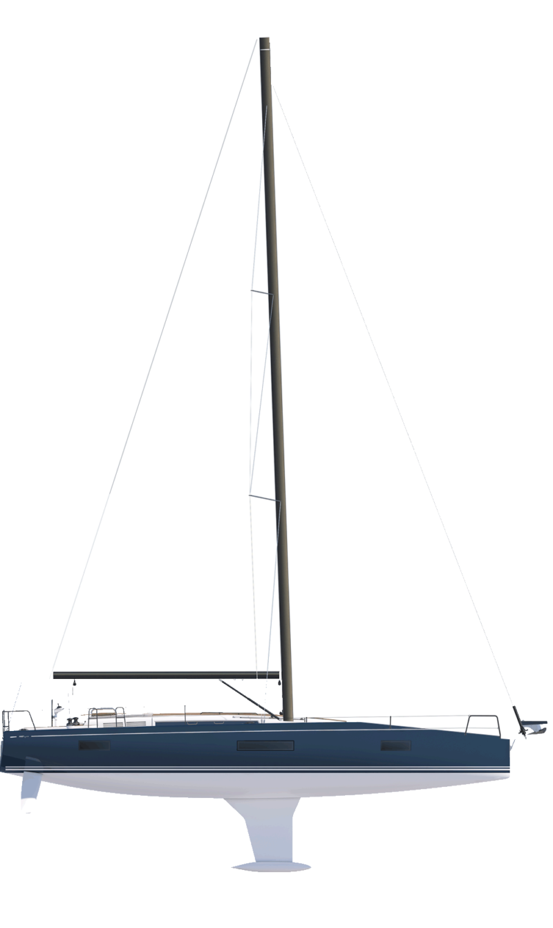 Beneteau Sail  First 53 Side Profile