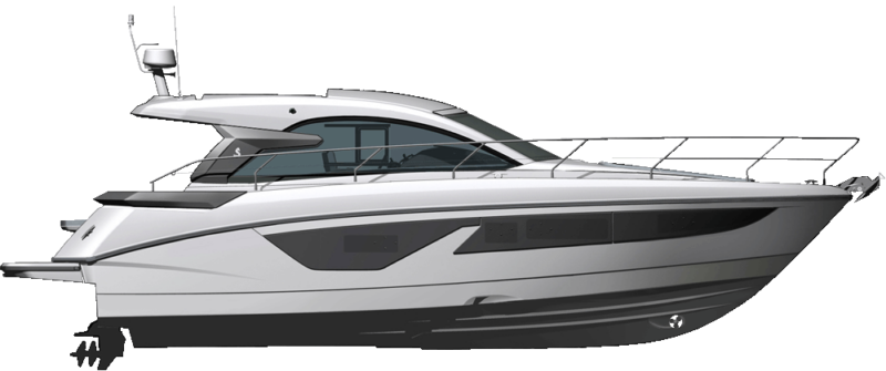 Beneteau Power  Gran Turismo 41 Side Profile