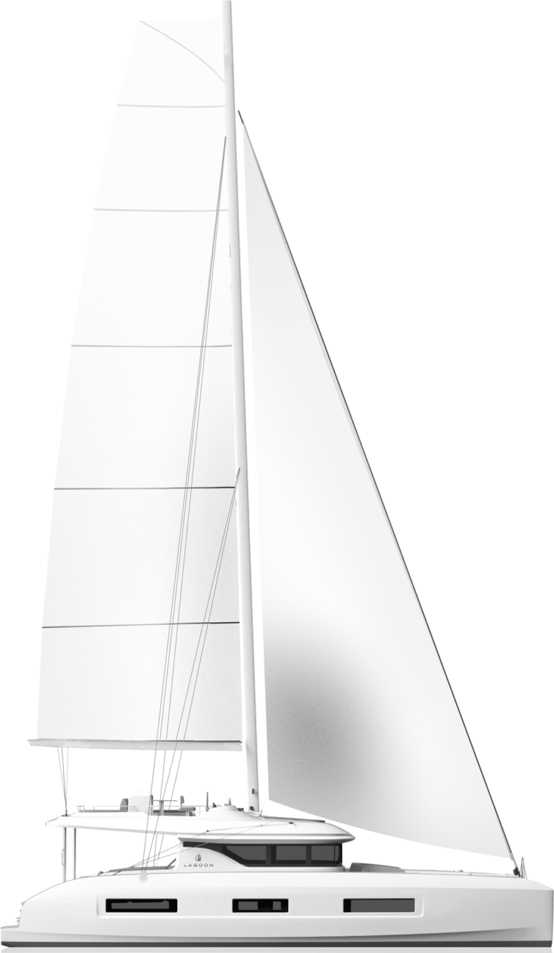 Lagoon  Sailing Catamarans 55 Side Profile