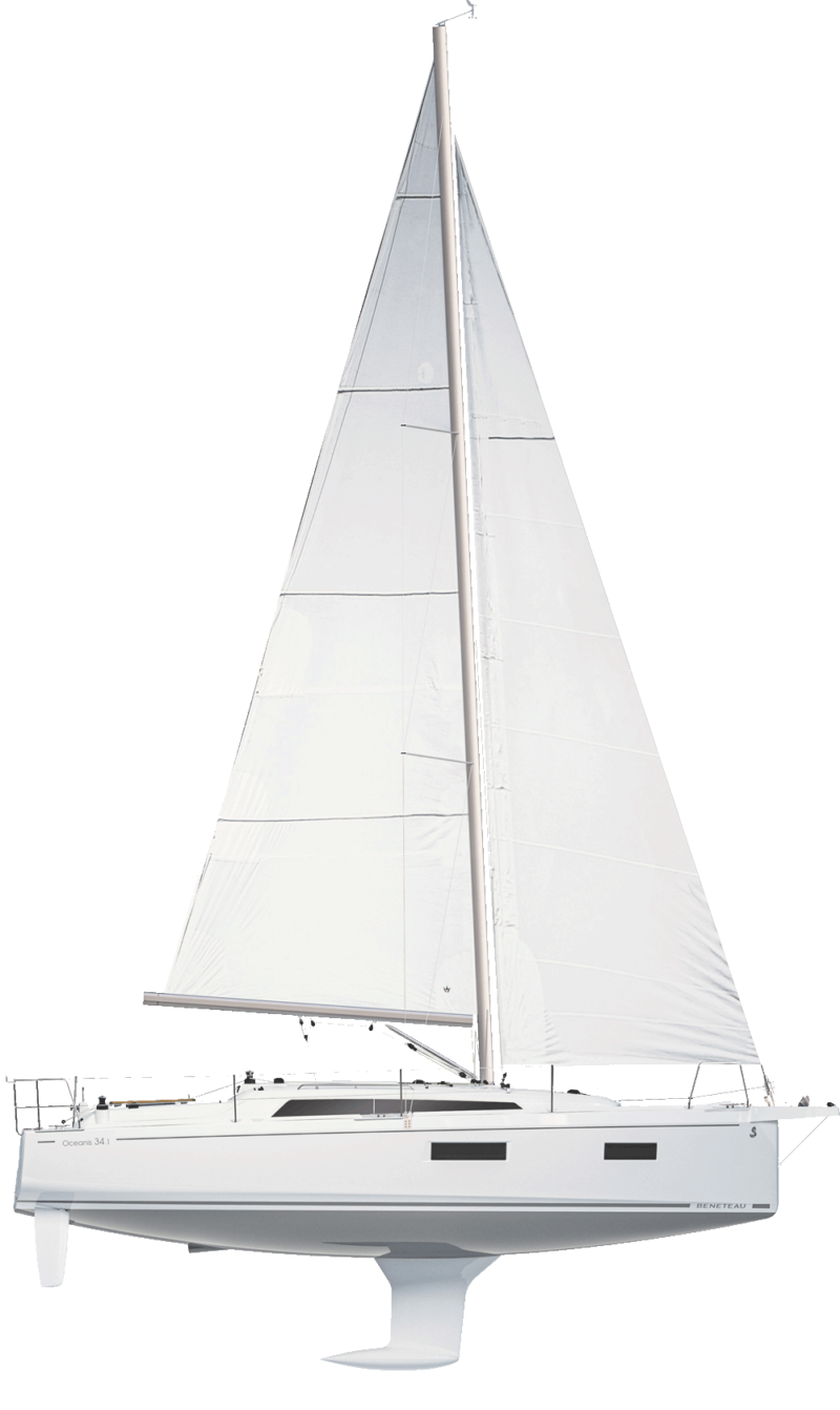 Beneteau Sail  Oceanis 34.1 Side Profile