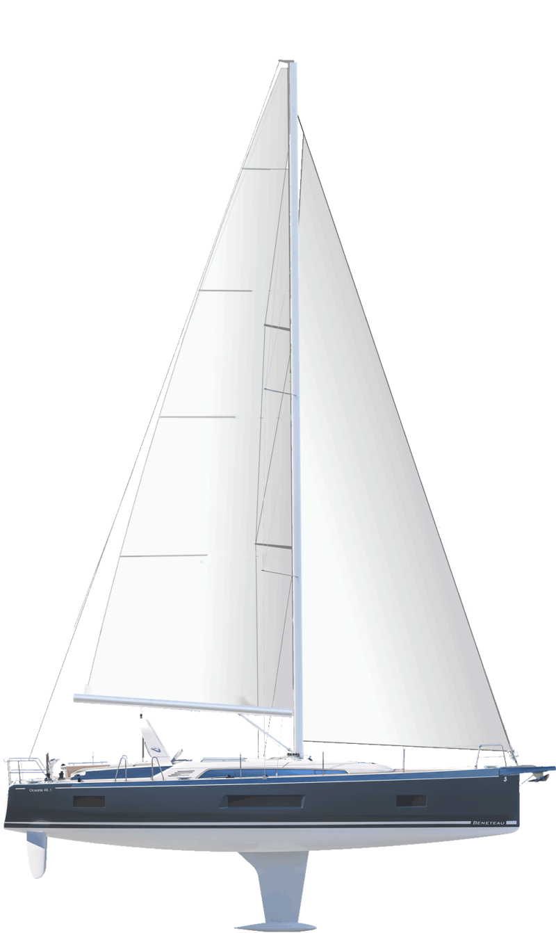 Beneteau Sail  Oceanis 46.1 Side Profile