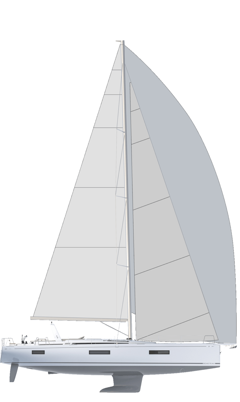Beneteau Sail  Oceanis Yacht 60 Side Profile