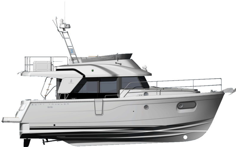 Beneteau Power  Swift Trawler 35 Side Profile