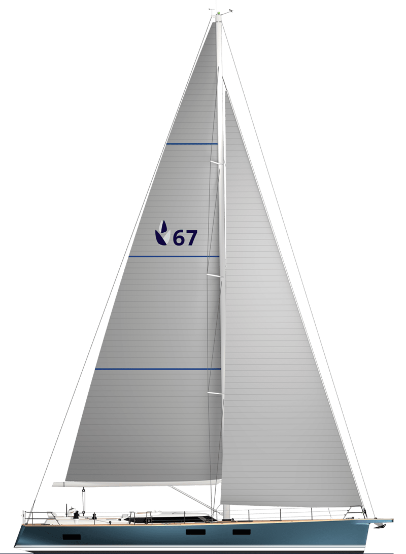 Contest Yachts  Sailing Yachts 67CS Side Profile