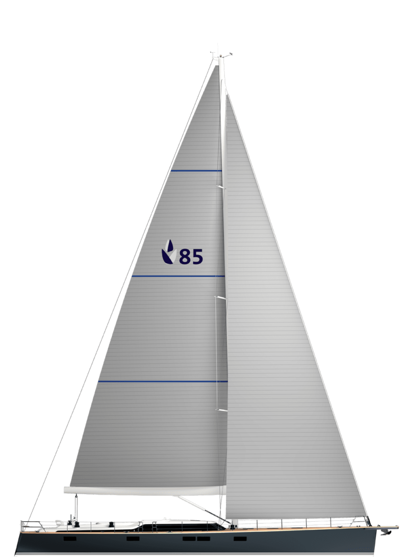 Contest Yachts  Sailing Yachts 85CS Side Profile